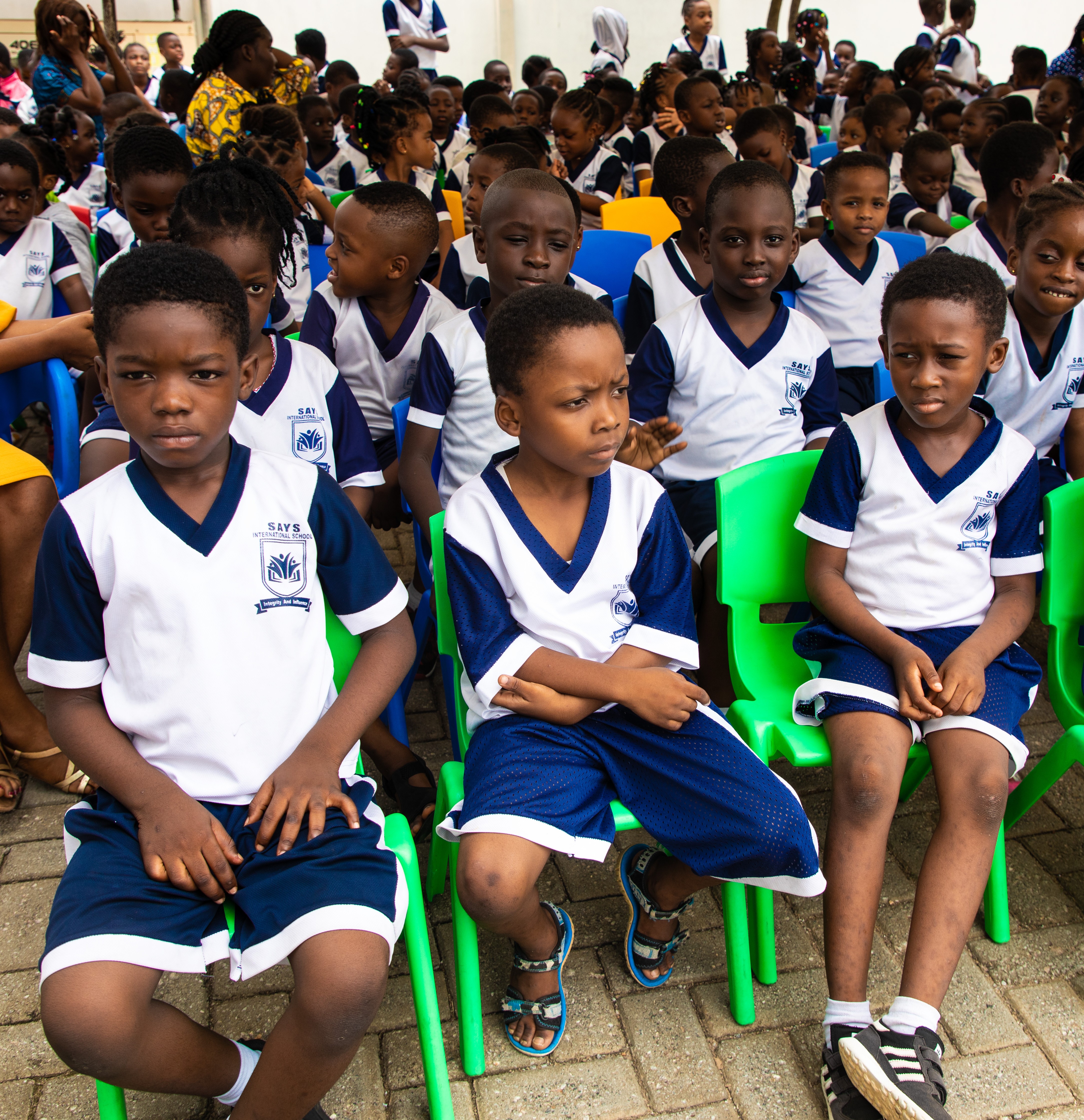 Pupils at school event