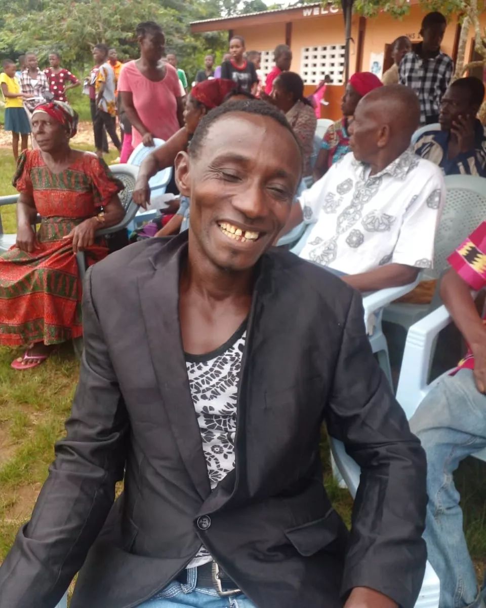 A community member in great and happy moment